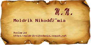 Moldrik Nikodémia névjegykártya